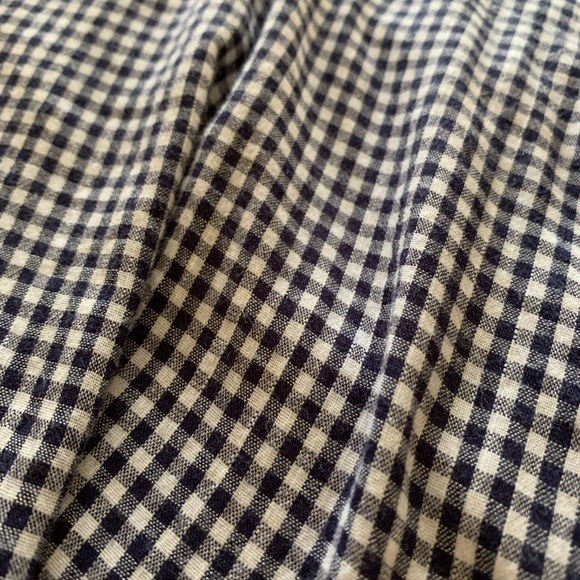 Old Navy Cotton Blend Navy Blue Gingham Fit and Flare Dress Sz XXL Tall - Picture 6 of 10